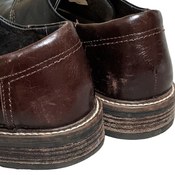 Noat Chief color block black brown lace up slip resistant shock relief loafer 13 main image 10